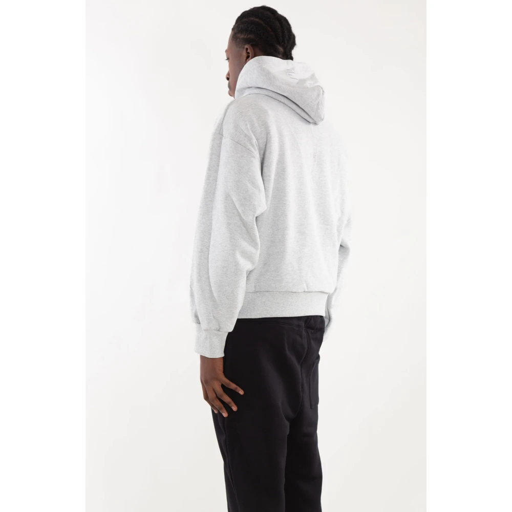 Garment Workshop Boxy Hoodie in Double Layer Stijl Gray Heren