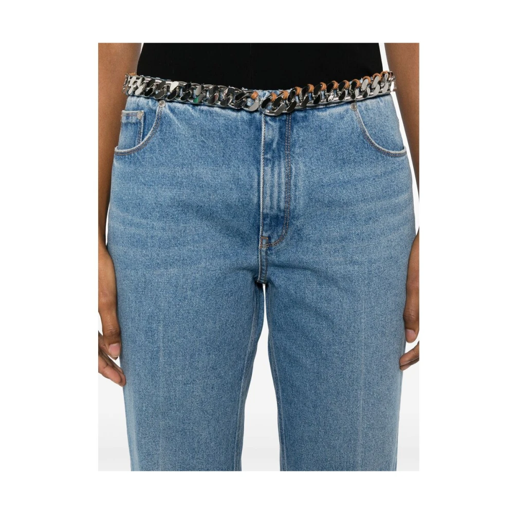 Stella Mccartney Blauwe Klassieke Straight Leg Jeans Blue Dames