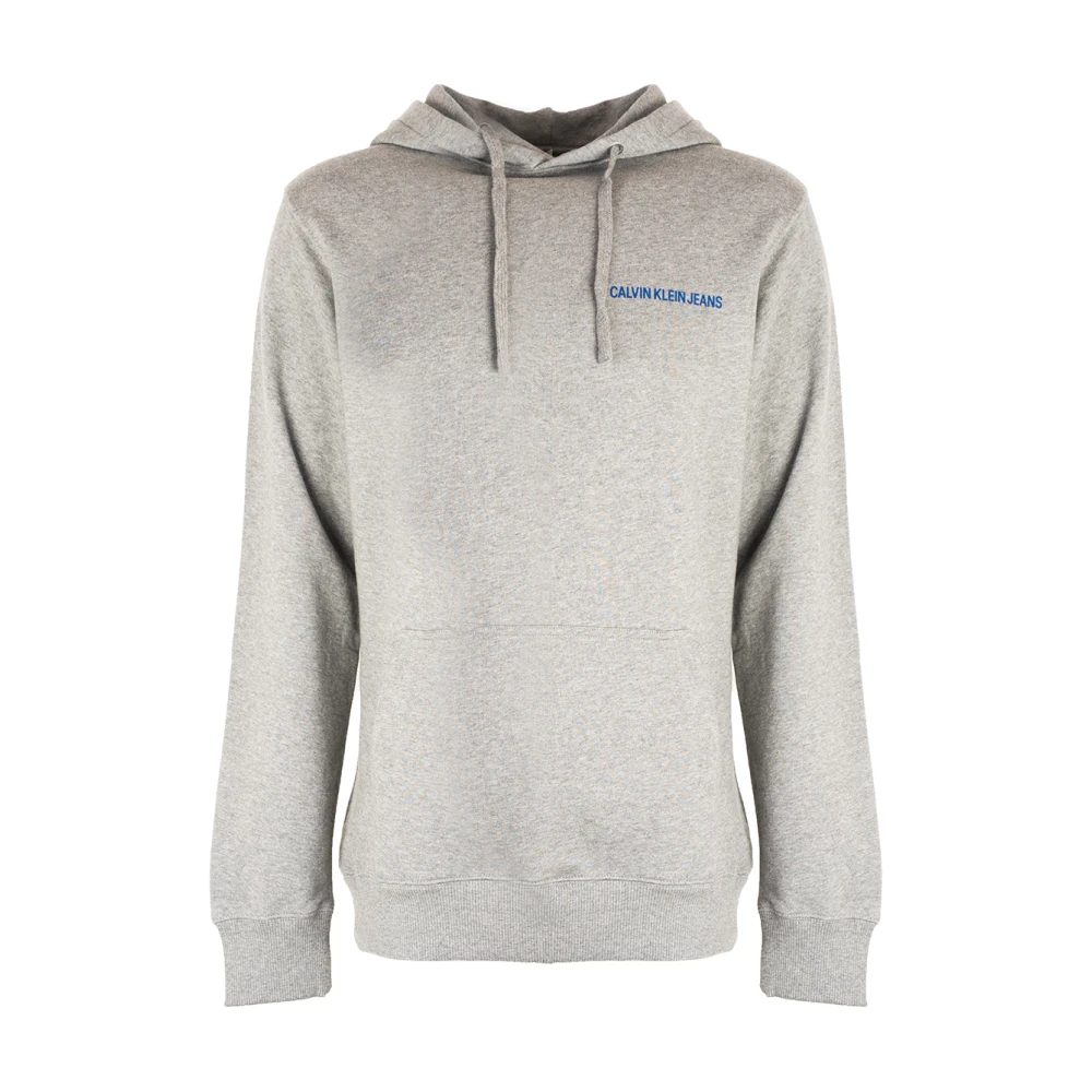 Calvin Klein Vrouw Grijs Hoodies & Sweatvesten Dames, M, Katoen, Comfortabele En Stijlvolle Hoodie