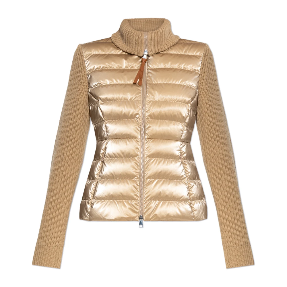 Moncler Stijlvolle Gebreide Vest voor Vrouwen Beige Dames