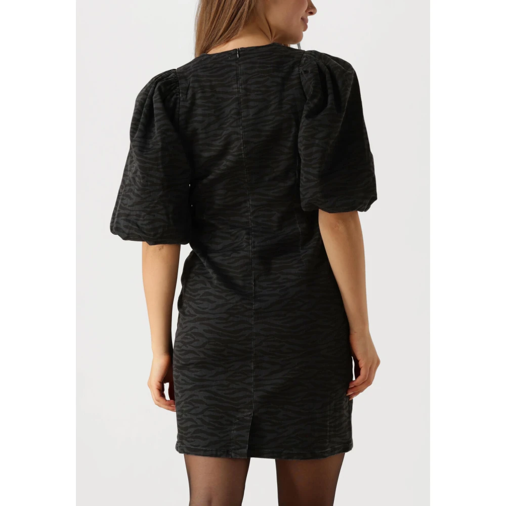 Co'Couture Zebra Crop Puff Jurk Gray Dames