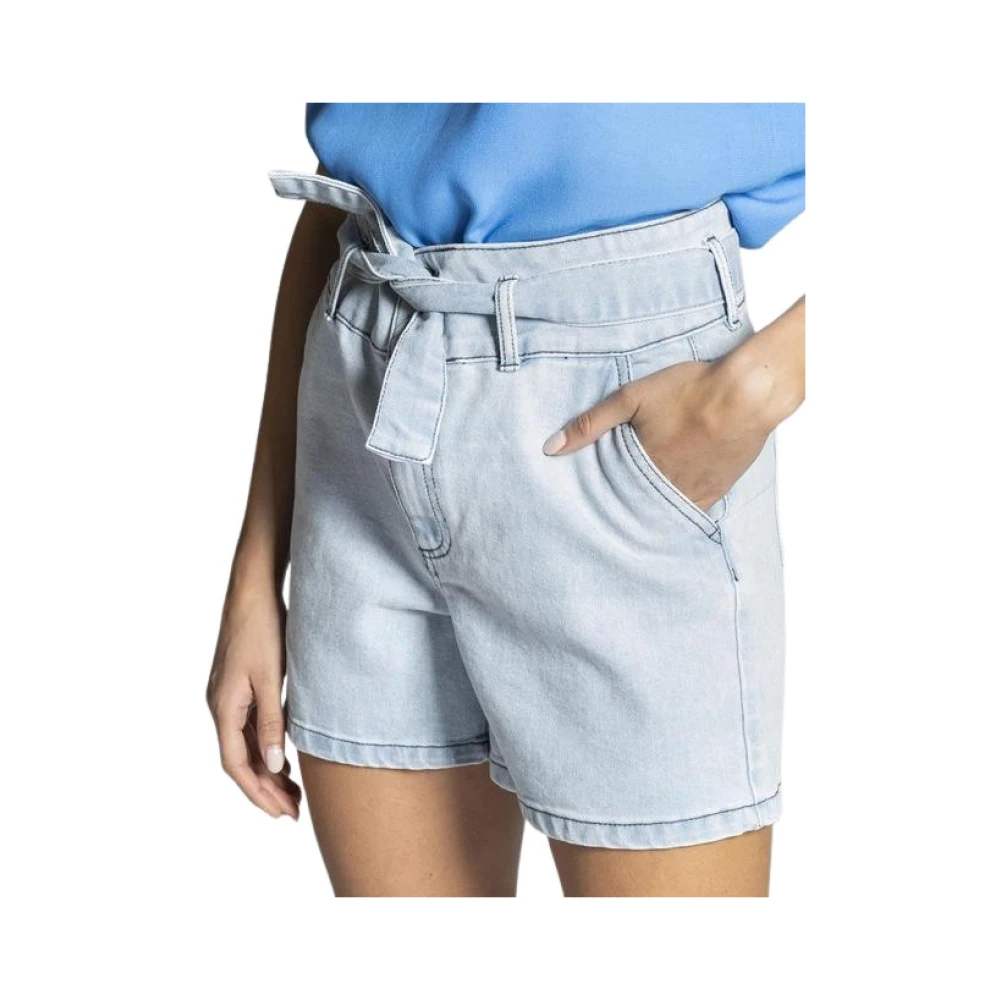 Naf Denim Shorts Penb19 Blue Dames
