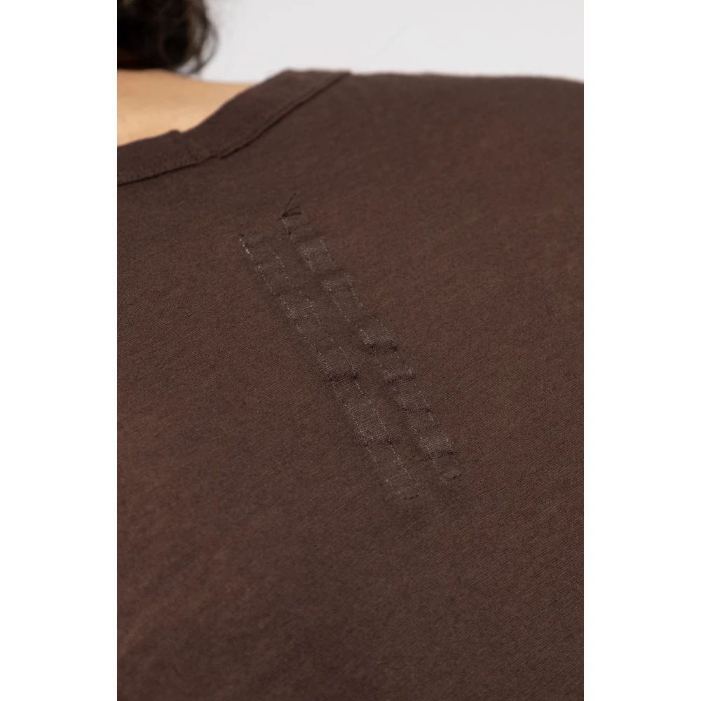 Rick Owens T-shirt Level T Brown Heren