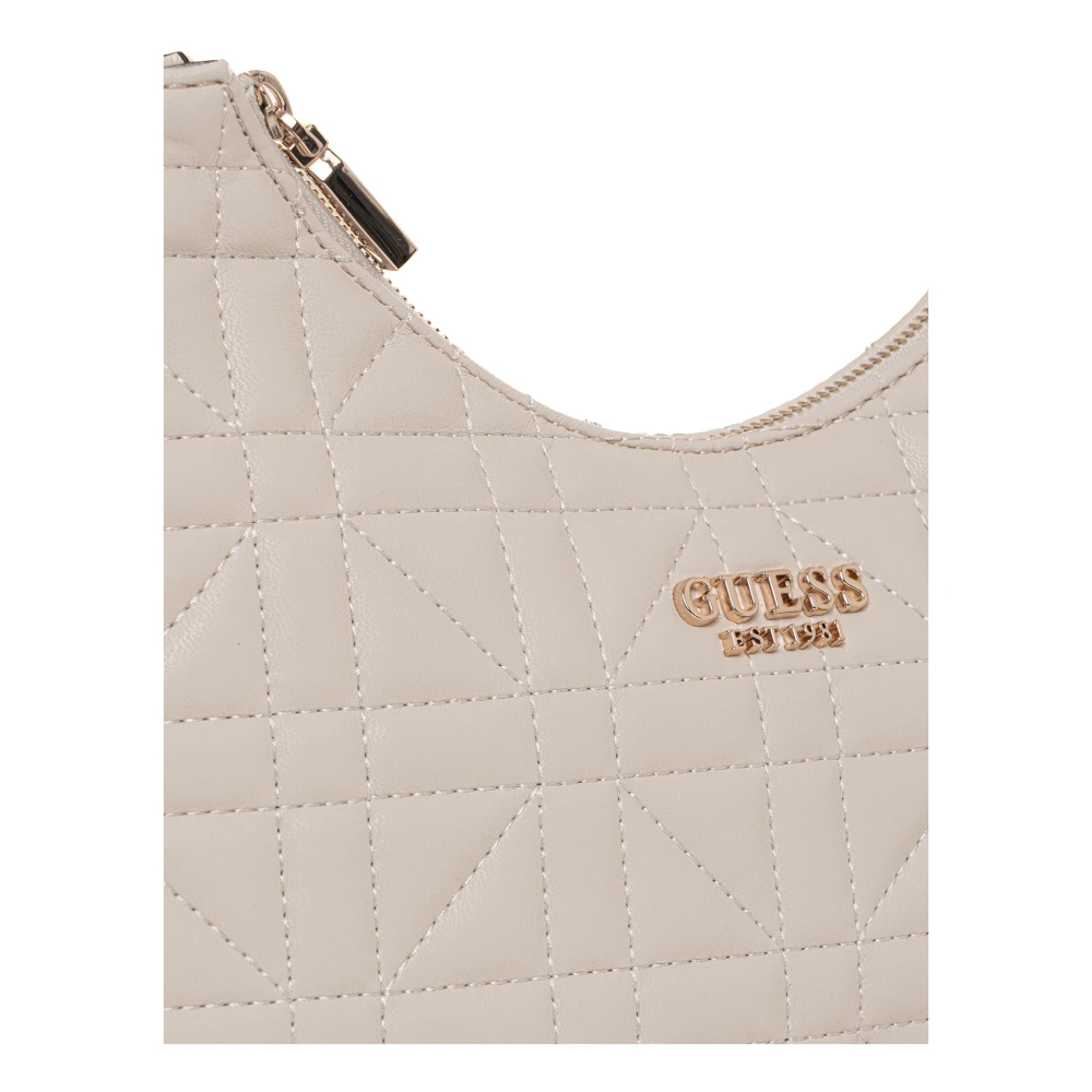 Guess Gewatteerde Medium Tas met Kettingband Beige Dames