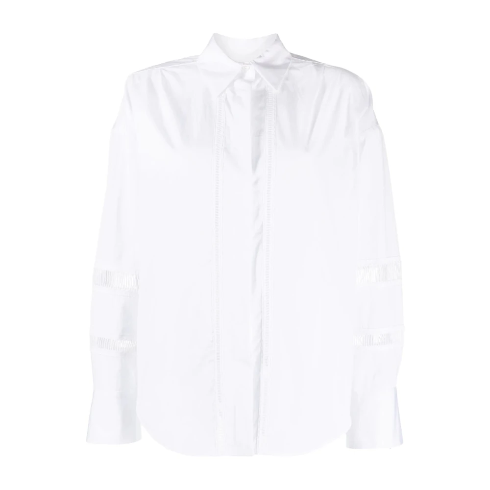 Lorena Antoniazzi Casual Wit Langarmshirt White Dames