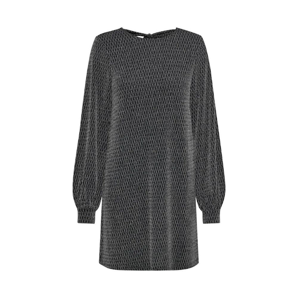 Only Glitter Strikjurk Zwart Zilver Black Dames