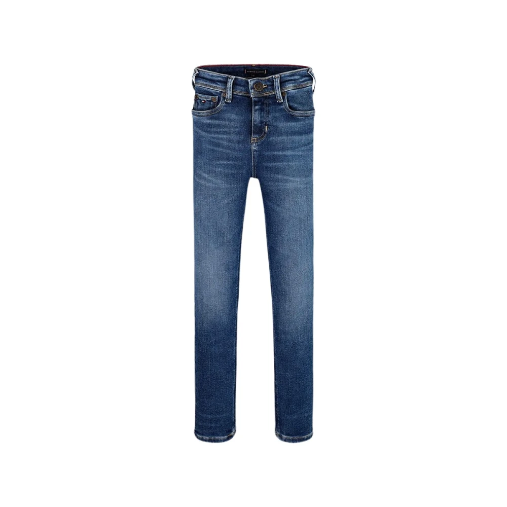 Tommy Hilfiger Stretch Klassisk Passform Mörk Tvätt Jeans Blue, Pojke