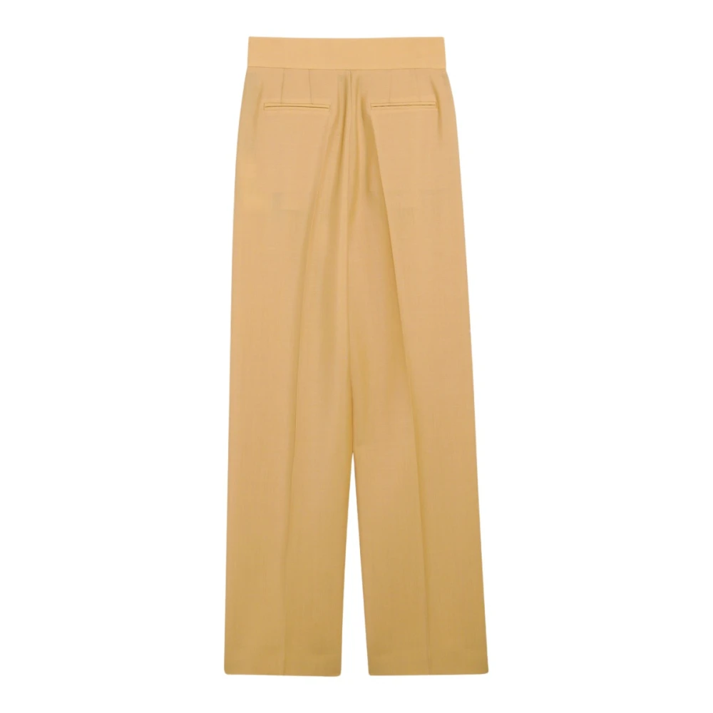 Valentino Garavani , Wide Trousers, Female, Yellow, S, Wide Trousers