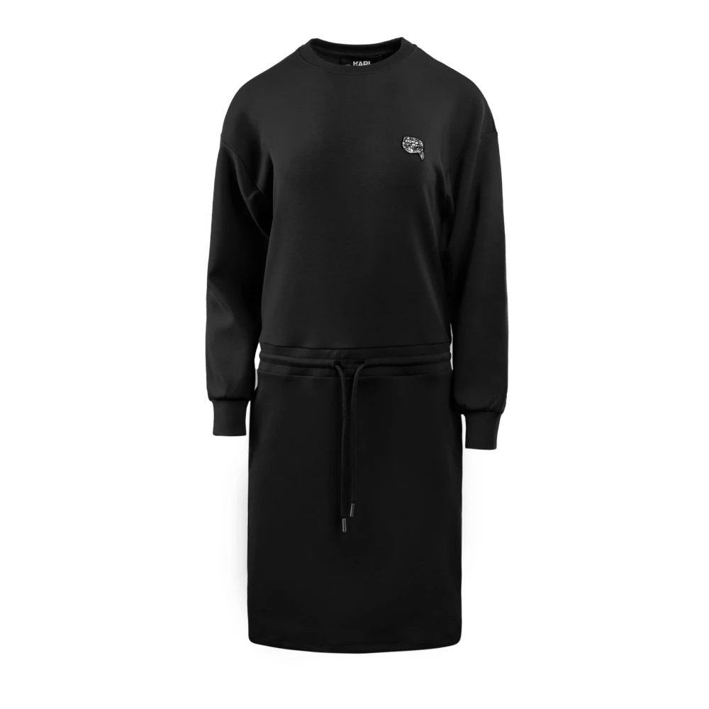 Karl Lagerfeld Iconische 2.0 Sweatjurk Black Dames