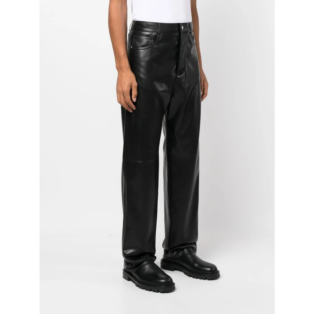 Nanushka Imitatie Leren Straight-Leg Broek Black Heren