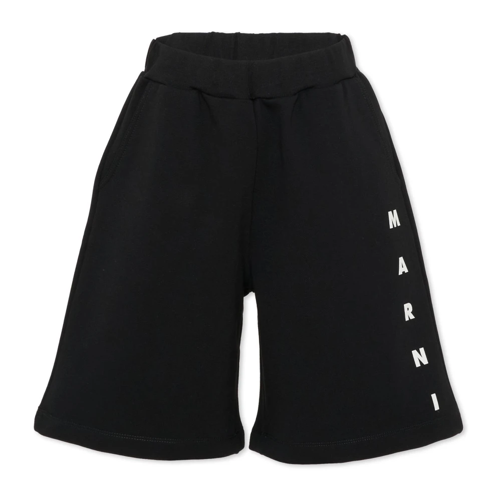Marni Boys Black Sporty Shorts - Shorts - 14 Y - Kids
