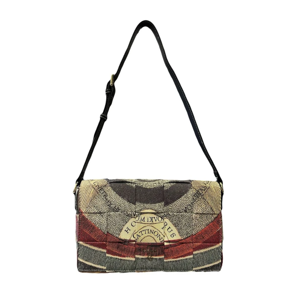 Gattinoni Multicolor Shoulder Bags, Female, One Size, Black Shoppers Bag With Style