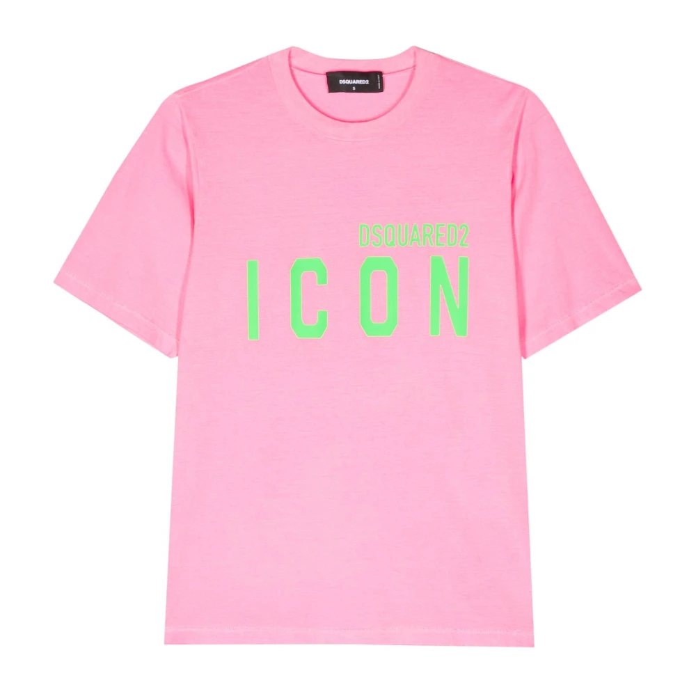 Dsquared2 Icon Print Roze T-shirt Pink Dames