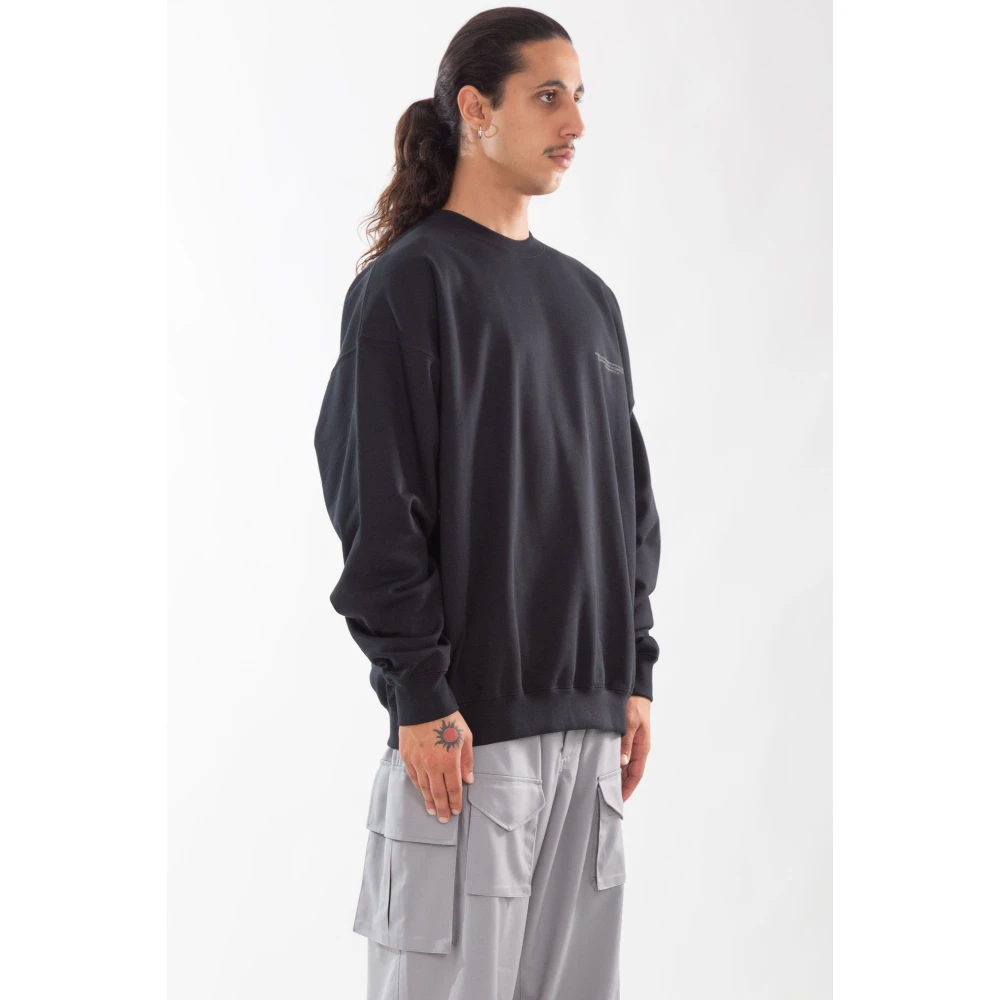 Y-3 Zwart Faded Logo Sweatshirt Black Heren