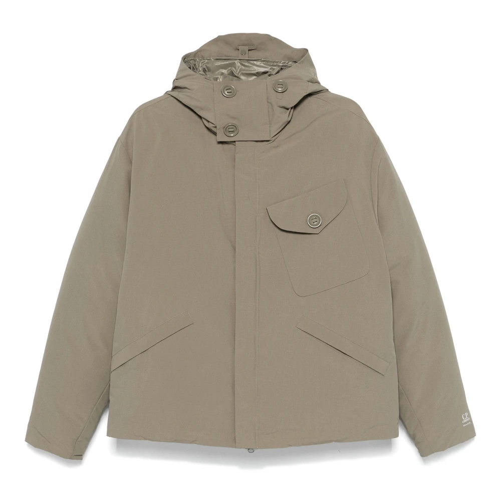 C.P. Company Gewatteerde Hoodie Jas Green Heren