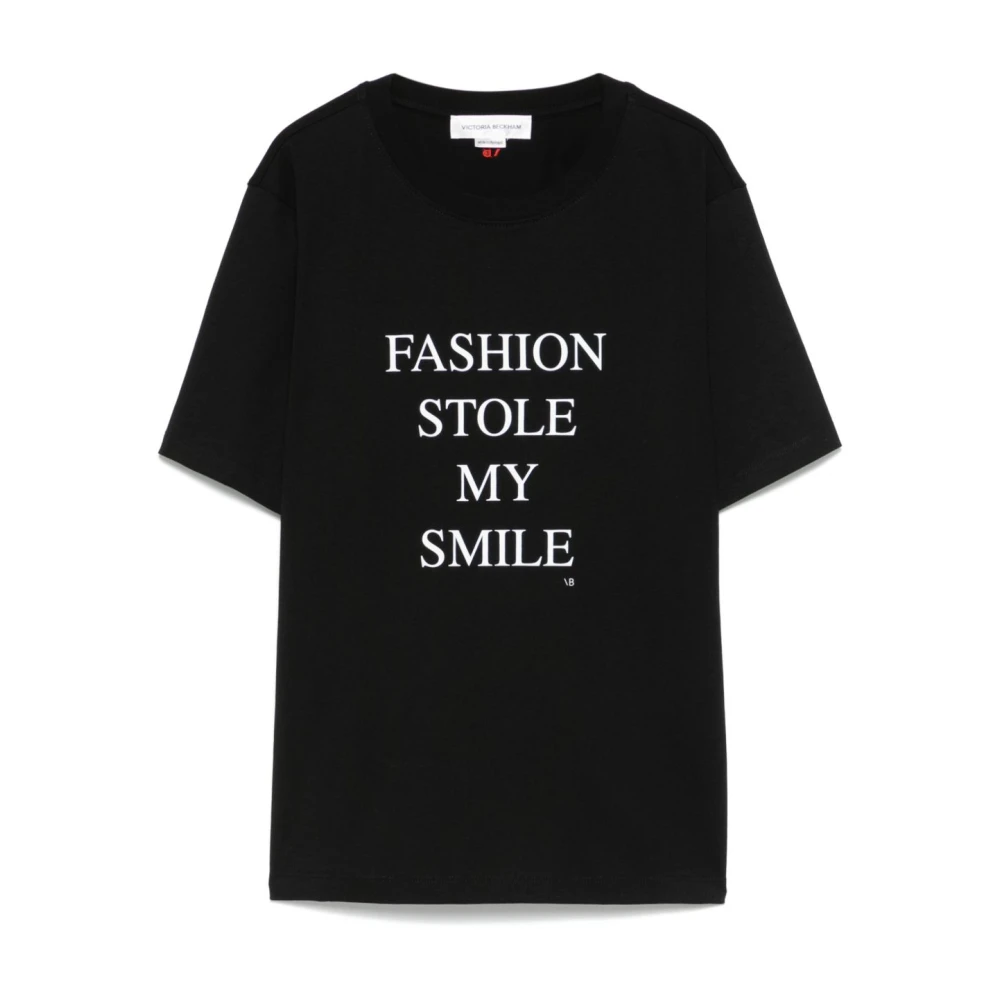 Victoria Beckham Zwarte T-shirts en Polos Black Dames