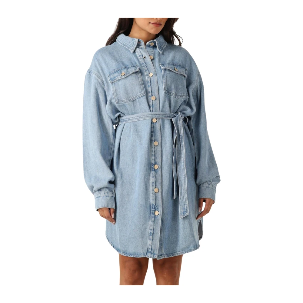 7 For All Mankind Blauwe Overhemdjurk voor Vrouwen Blue Dames