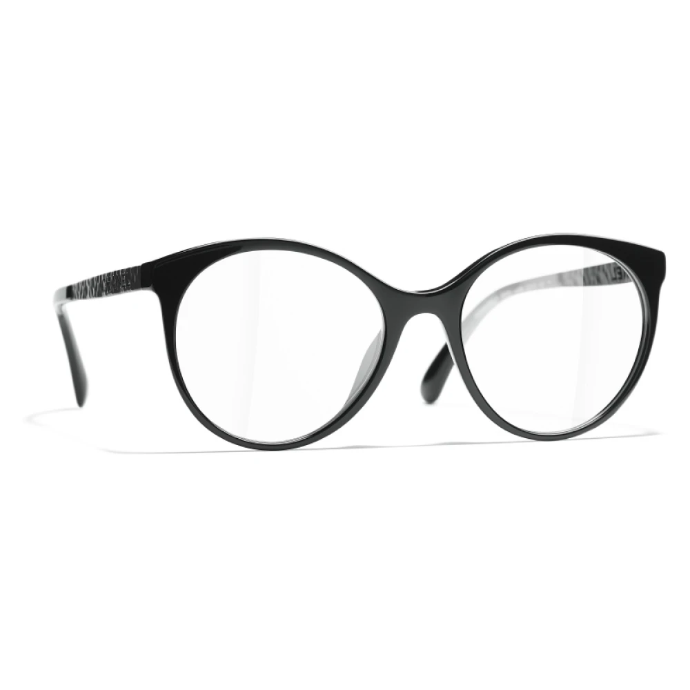 Chanel Stijlvolle zwarte bril met acetaat en metaal Black Dames
