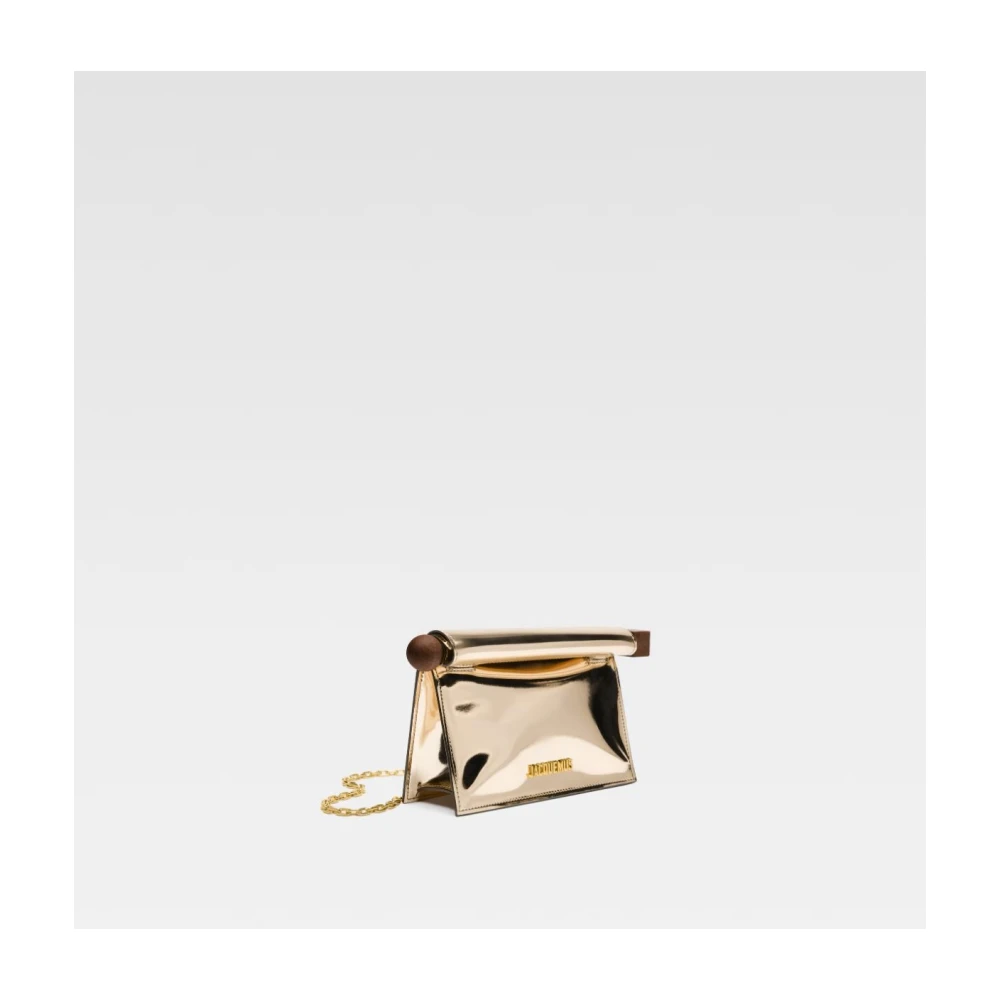 Jacquemus Ronde Vierkante Clutch Tas Yellow Dames