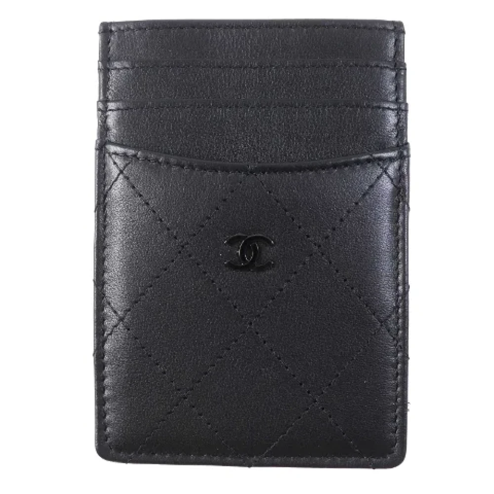 Chanel Vintage Pre-owned Leather wallets Black Dames