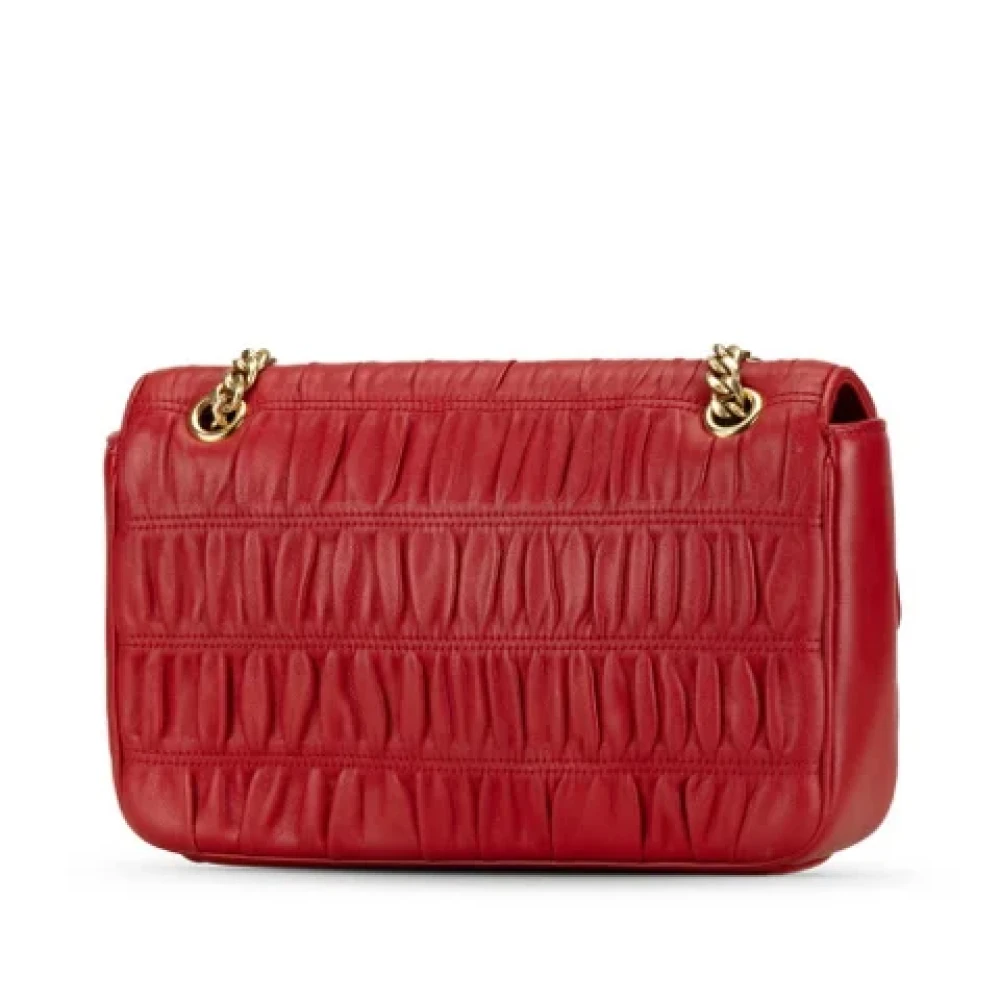 Prada Vintage Pre-owned Leather prada-bags Red Dames
