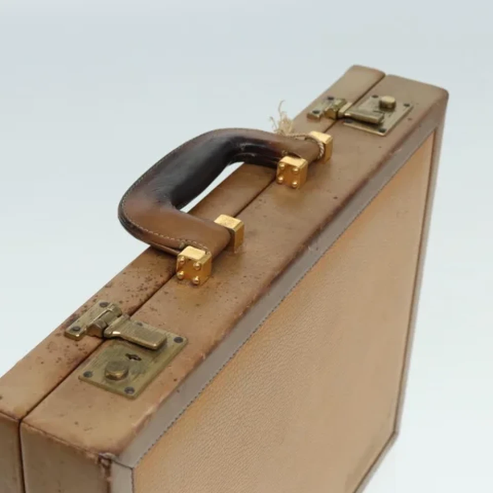 Loewe Pre-owned Leather handbags Beige Dames