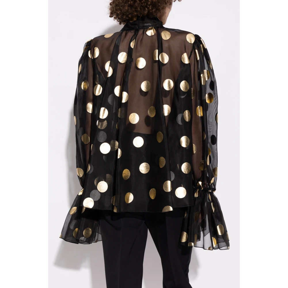 Dolce & Gabbana Shirt met polka dot patroon Black Dames