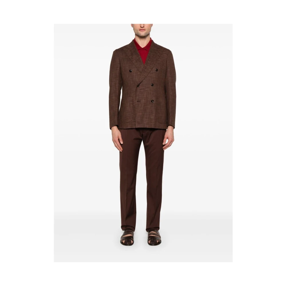 Tagliatore Broek Brown Heren