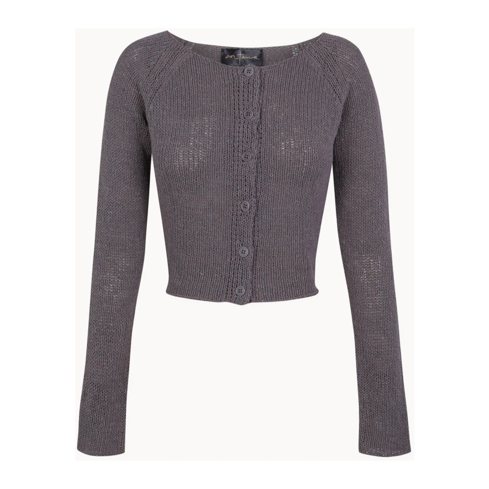 Cortana Gray Sylvia Cardigan - Female - Cardigans - L - Knitwear