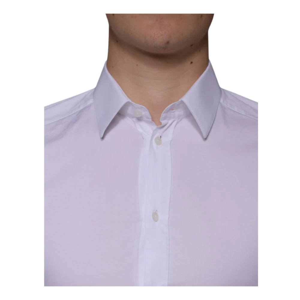 Dolce & Gabbana Witte Slim Fit Stretch Overhemd White Heren