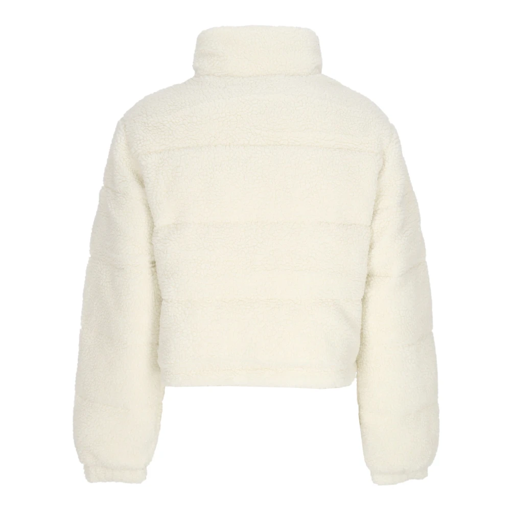Tommy Hilfiger Sherpa Puffer Jas Wit Beige Dames