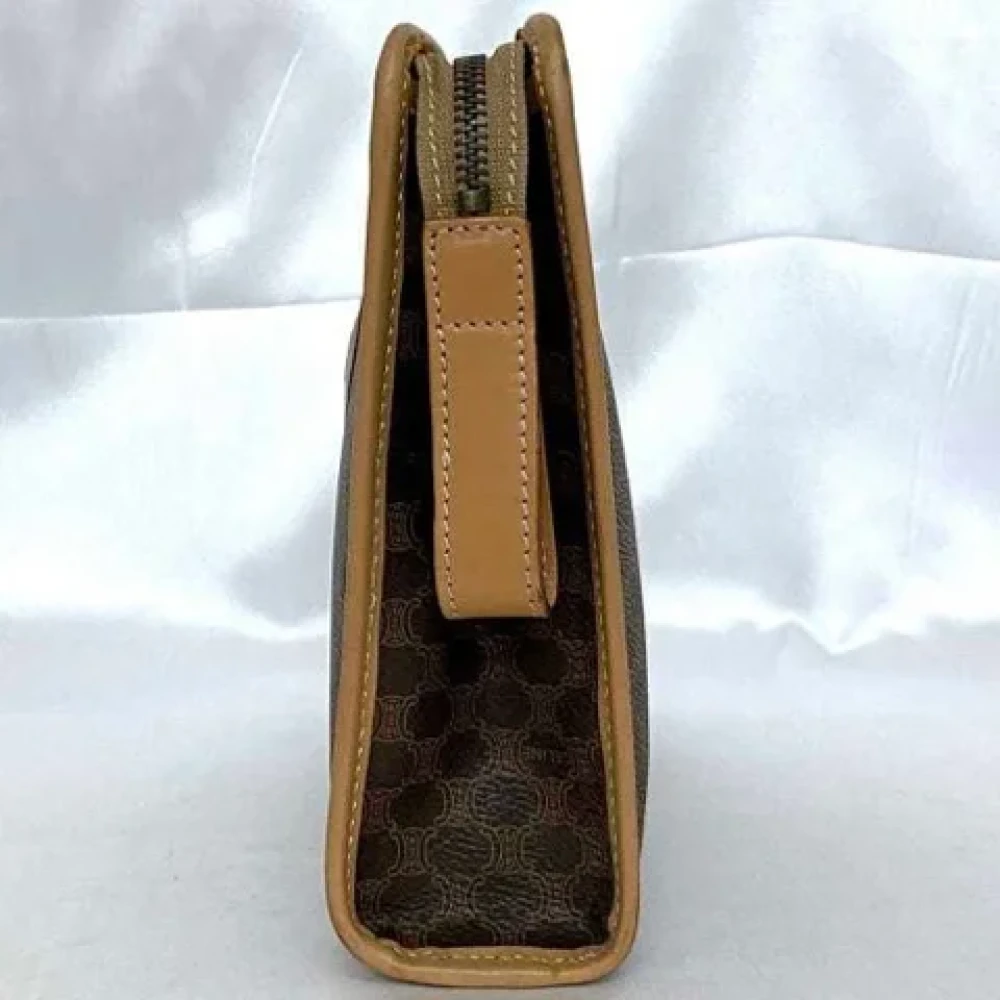 Celine Vintage Pre-owned Canvas clutches Brown Dames