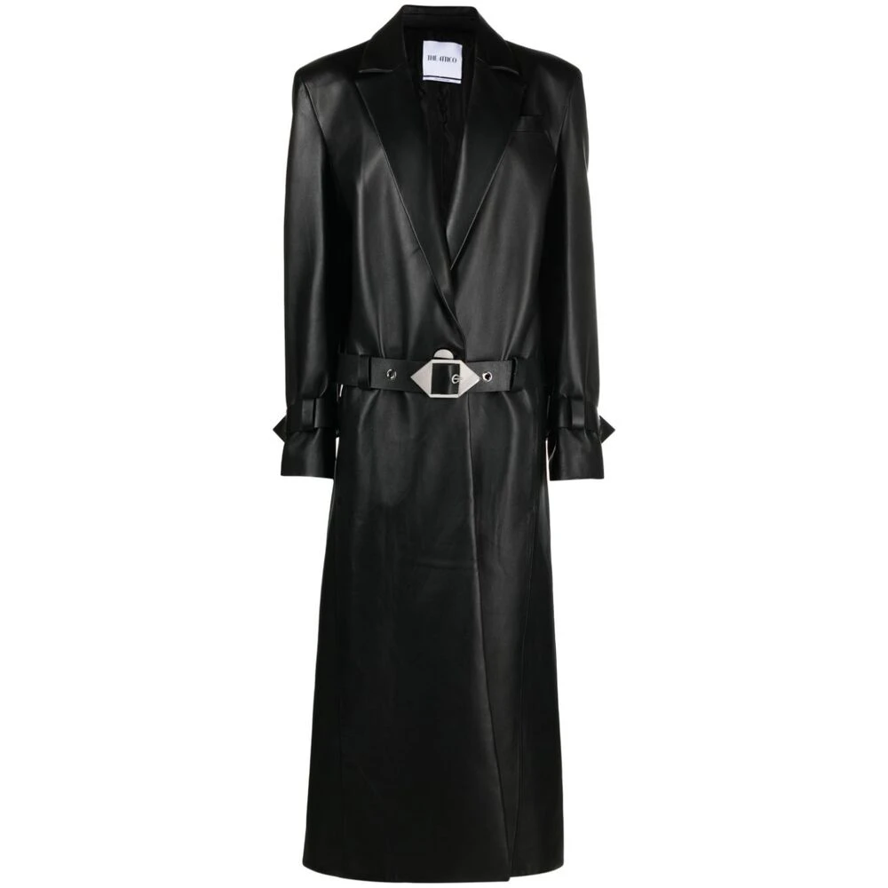 The Attico Belted Coats Black Dames