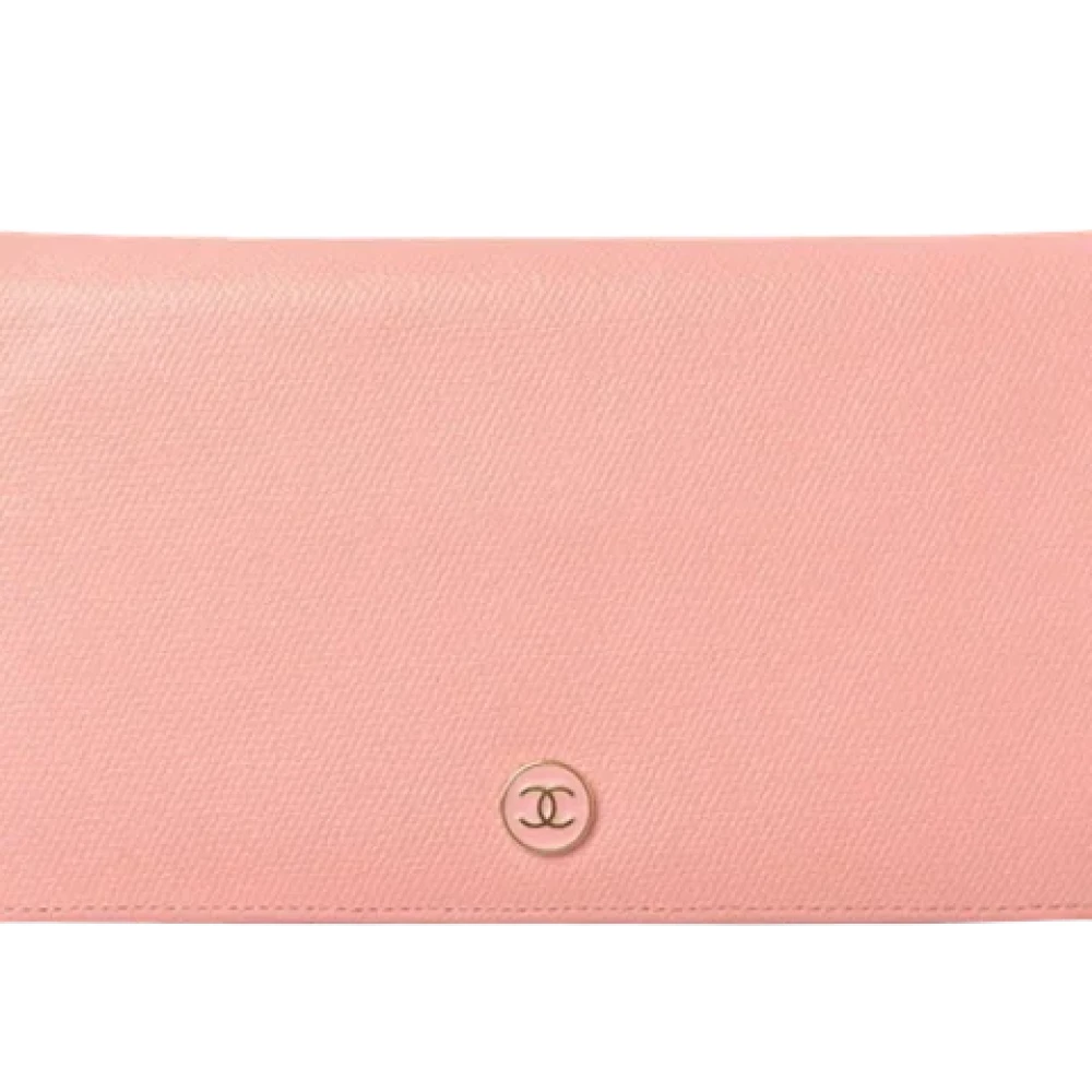 Chanel Vintage Pre-owned Leather wallets Pink Dames