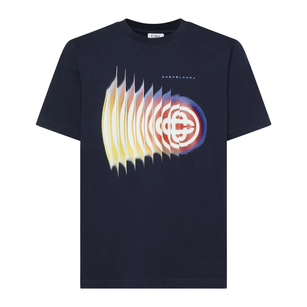 Casablanca Men's Blue T-Shirts, L, Shockwave T‑Shirt
