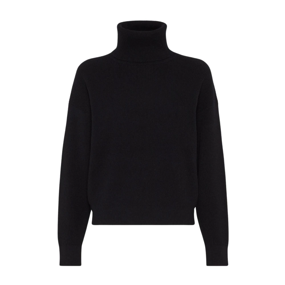 BRUNELLO CUCINELLI Zwarte Truien voor Mannen Black Dames