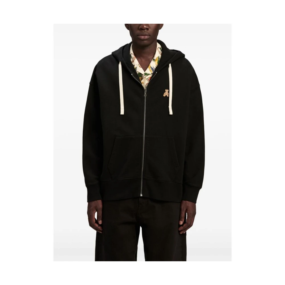 Palm Angels Sweatshirt met beer motief en capuchon Black Heren