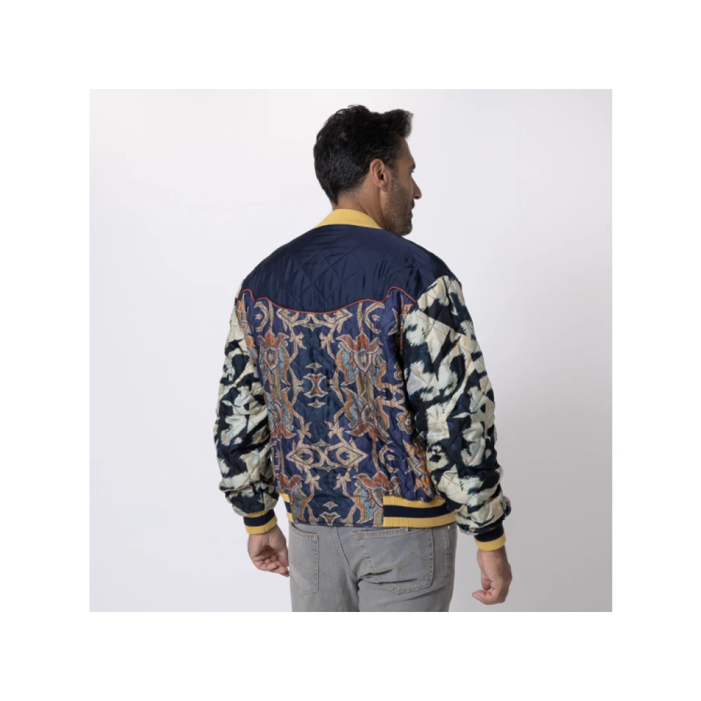 Pierre-Louis Mascia Omkeerbare Bomberjack met Bloemmotieven Blue Heren