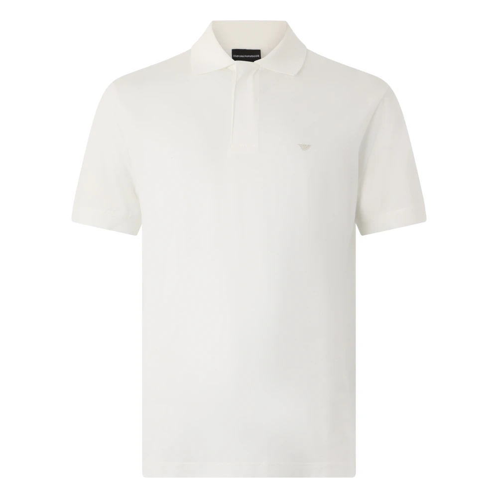 Emporio Armani Men's White Polo Shirts, L, Polo With Logo