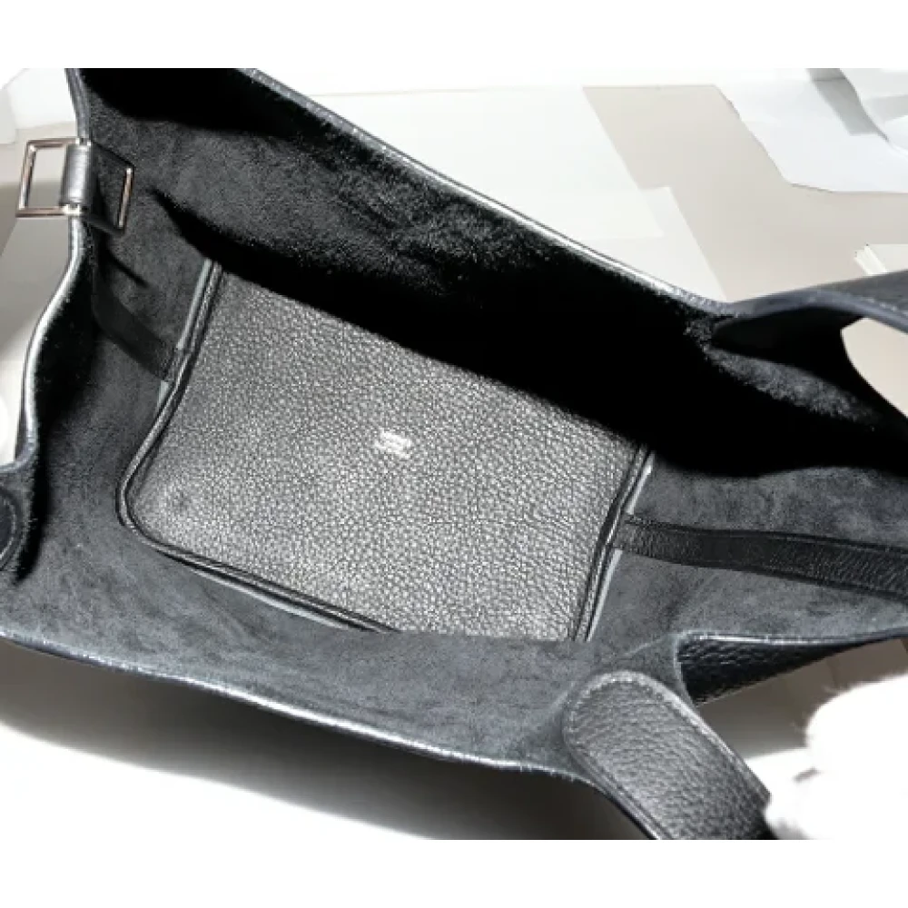 Hermès Vintage Pre-owned Leather totes Black Dames