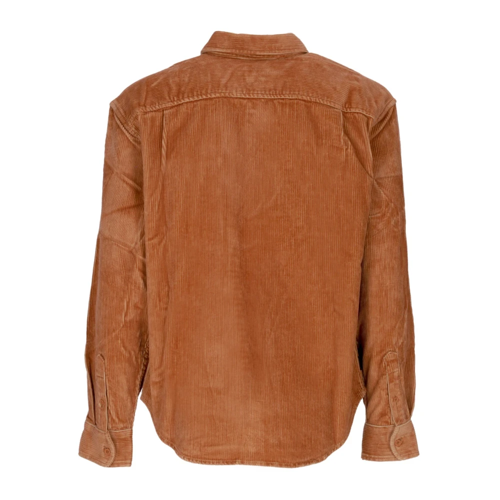 Element Stoere Corduroy Overhemd voor Mannen Brown Heren