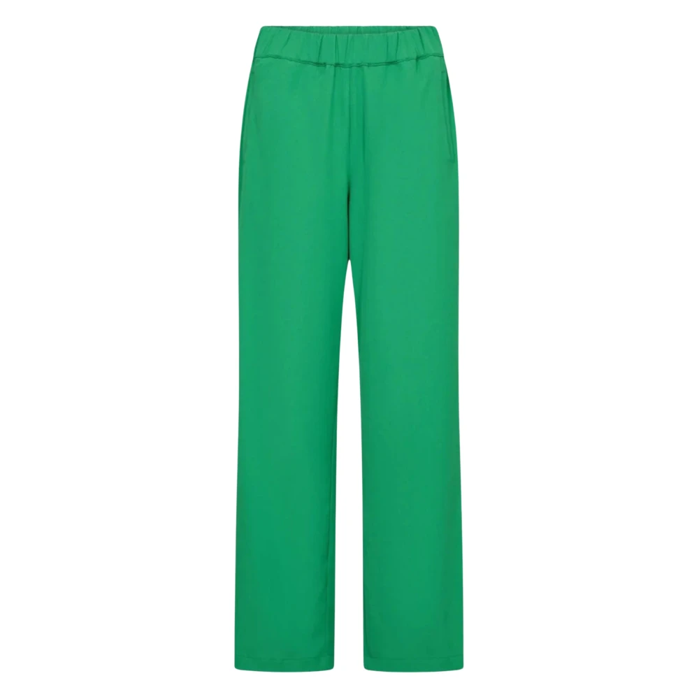 Co'couture Women's Green Wide Trousers, Xl, Aminacc Pantalons
