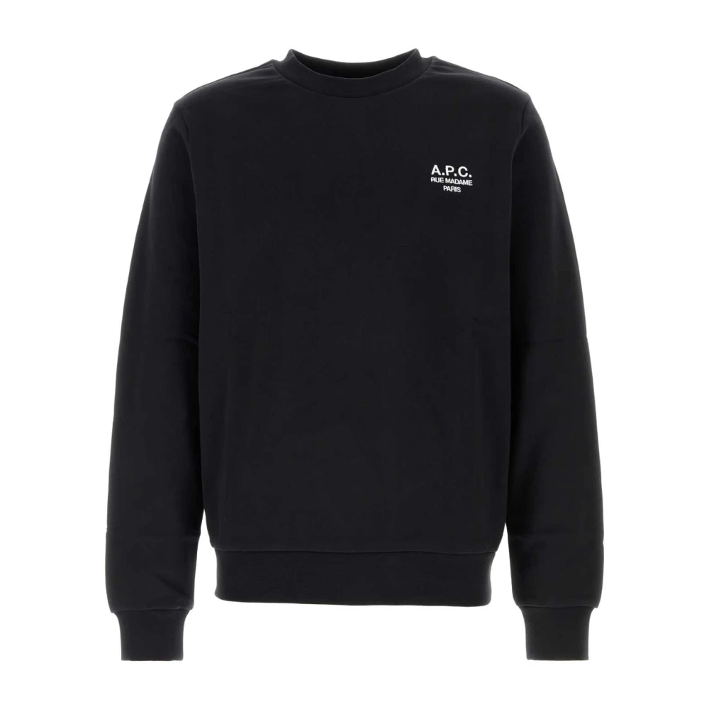 A.p.c. Men's Black Cotton Sweatshirt