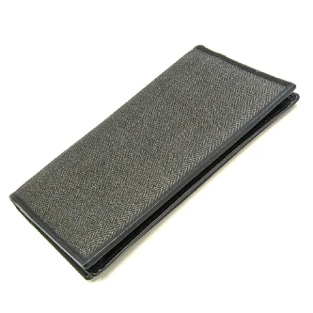 Bvlgari Vintage Pre-owned Leather wallets Gray Dames