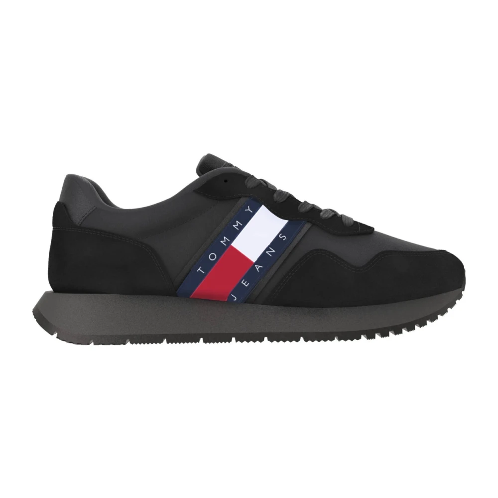 Tommy Jeans Zwarte Sneakers voor Mannen Heren Schoenen