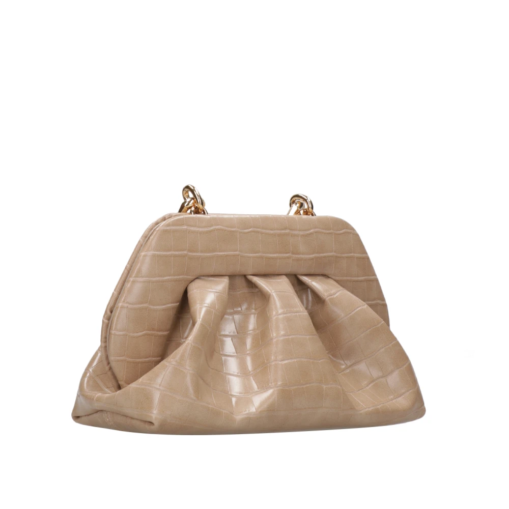 THEMOIRè Croco Clutch Tas Beige Elegant Sportief Beige Dames