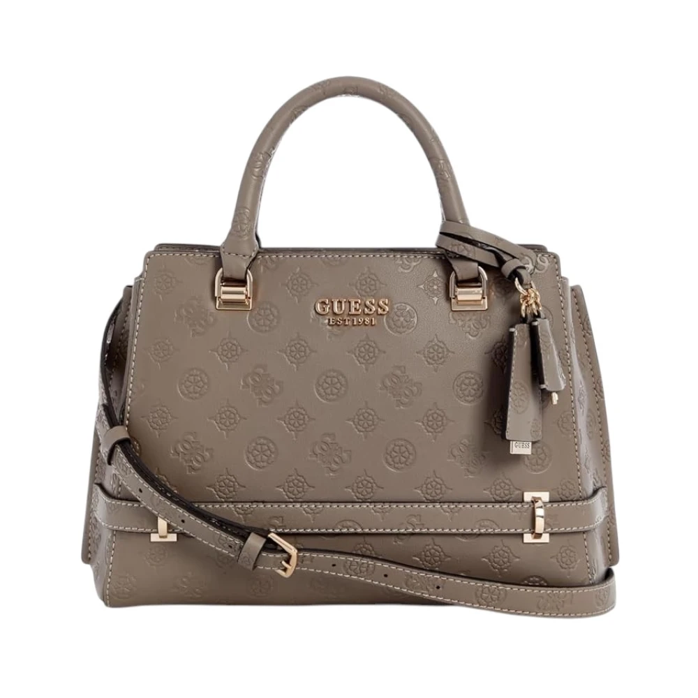 Guess Women's Brown Handbags, One Size, Zarela Satchel