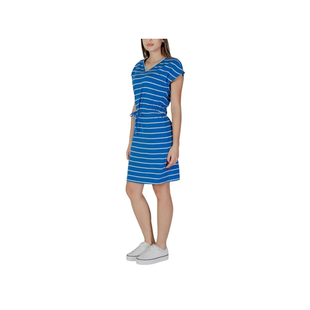 b.Young Blauwe Katoenen Jurk Lente Zomer Collectie Blue Dames