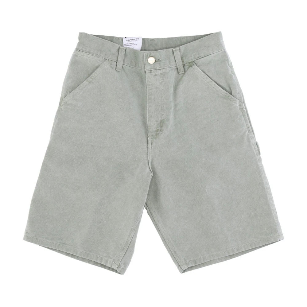 Carhartt WIP Korte Biologische Katoenen Werkbroek Green Heren