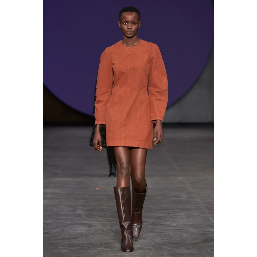 BAUM UND PFERDGARTEN Rusty Cotton Mini Jurk Brown Dames